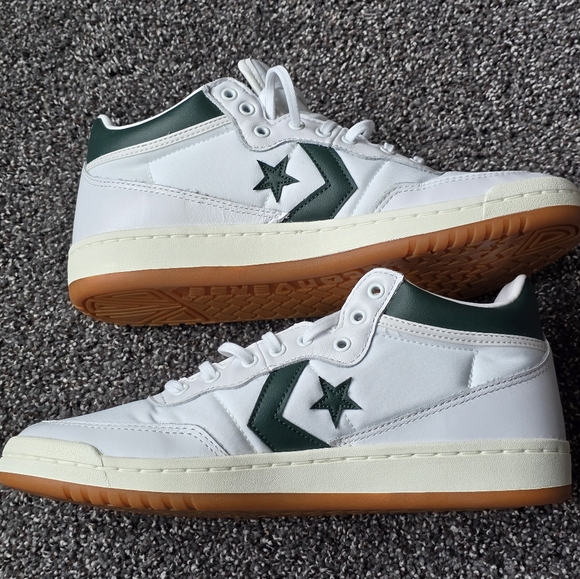 Converse CONS Fastbreak Pro Mid (White/Deep Emerald/Gum) Unisex Size M9 W10.5 - Picture 2 of 7